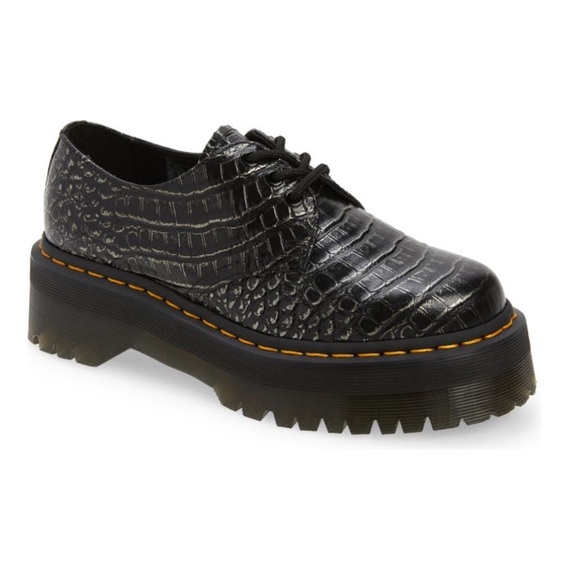 Dr. Martens Shoes - {Dr. martens} 1461 Quad croc print platform derby